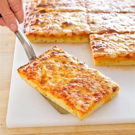 thick crust sicilian style pizza from americas test kitchen recipe|sheet pan sicilian pizza recipe.